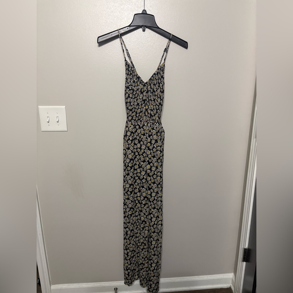 Floral Black Romper